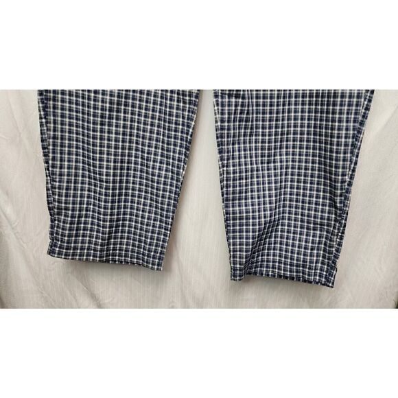 CREMIEUX LOUNGWEAR GINGHAMCHECKS BLUE/WHITE ELASTIC DRAWSTRING PAJAMA PANTS XL. - Picture 4 of 5